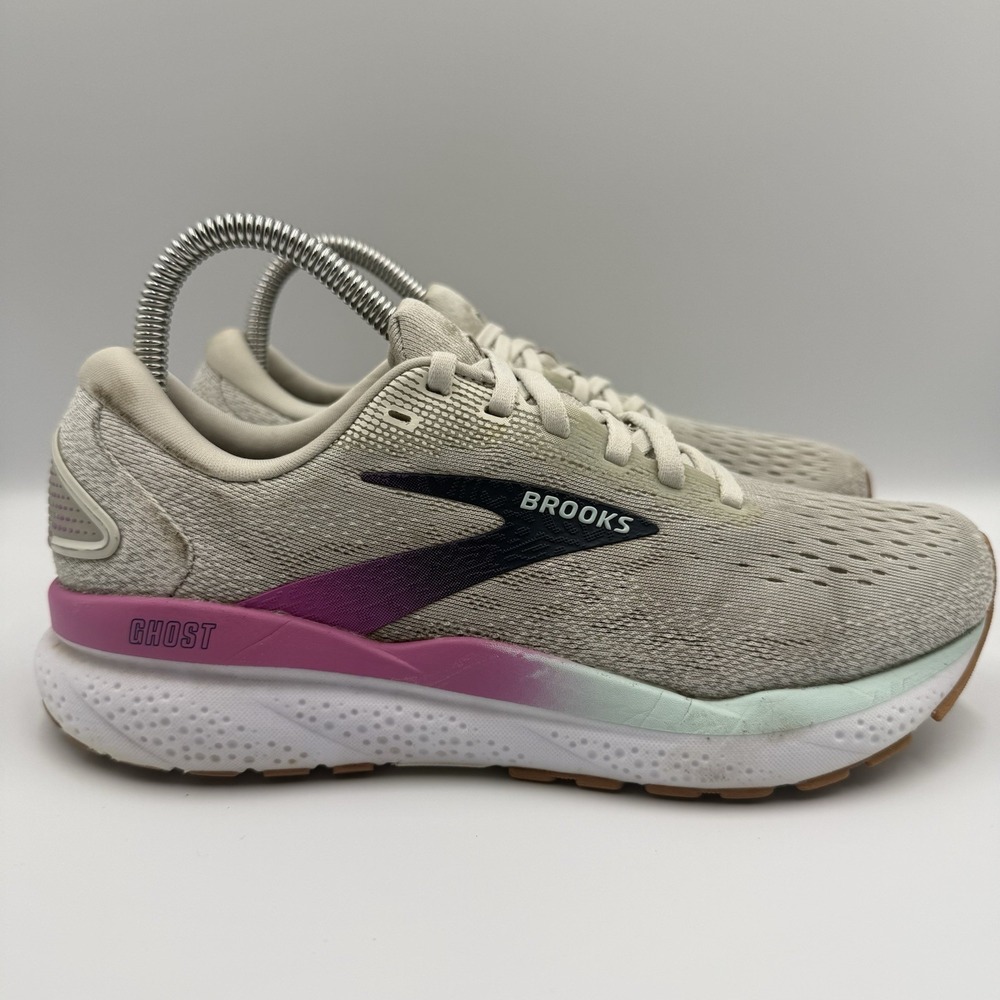Brooks Ghost 16 Women's Size 7.5 Gray Blue Purple Walking Running Shoes Sneakers